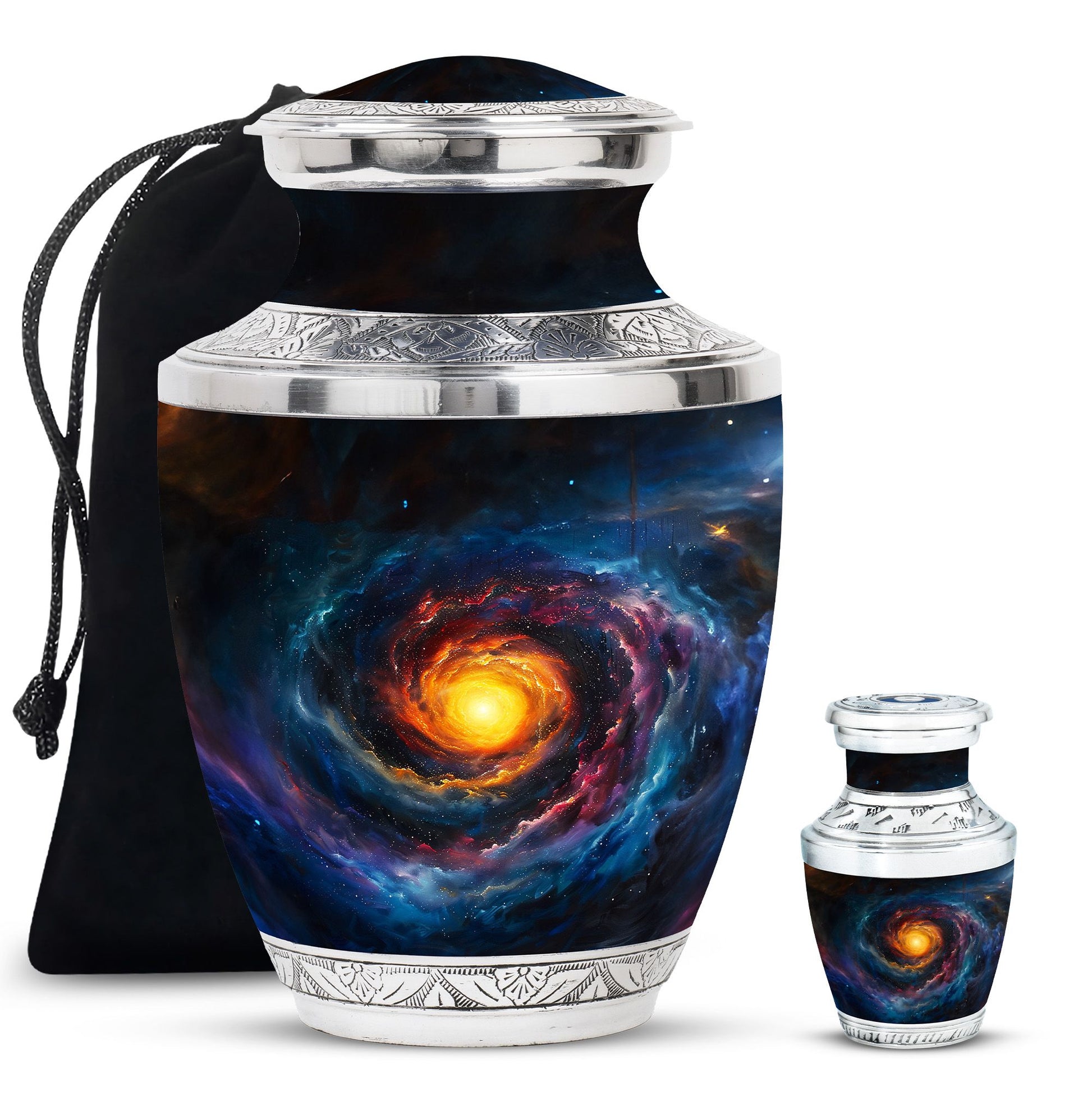 Galaxy Urn For Son Teardrop, Heart Cremation Urn