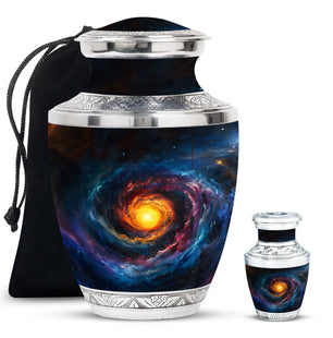 Galaxy Urn For Son Teardrop, Heart Cremation Urn
