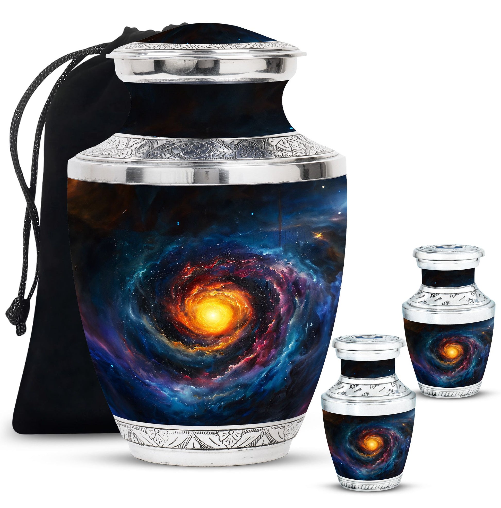 Galaxy Urn For Son Teardrop, Heart Cremation Urn