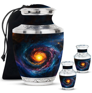 Galaxy Urn For Son Teardrop, Heart Cremation Urn
