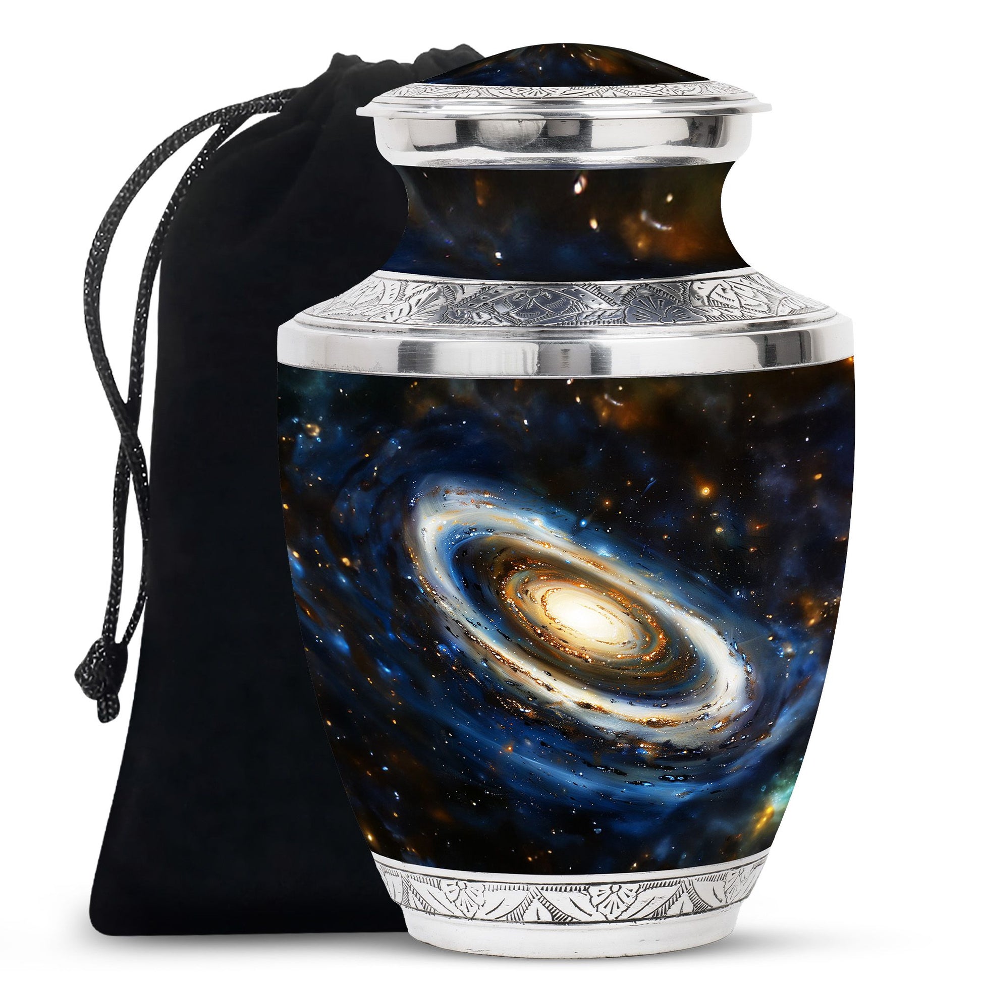 Galaxy Medium Urn For Ashes Teardrop, Heart Cremation Urn