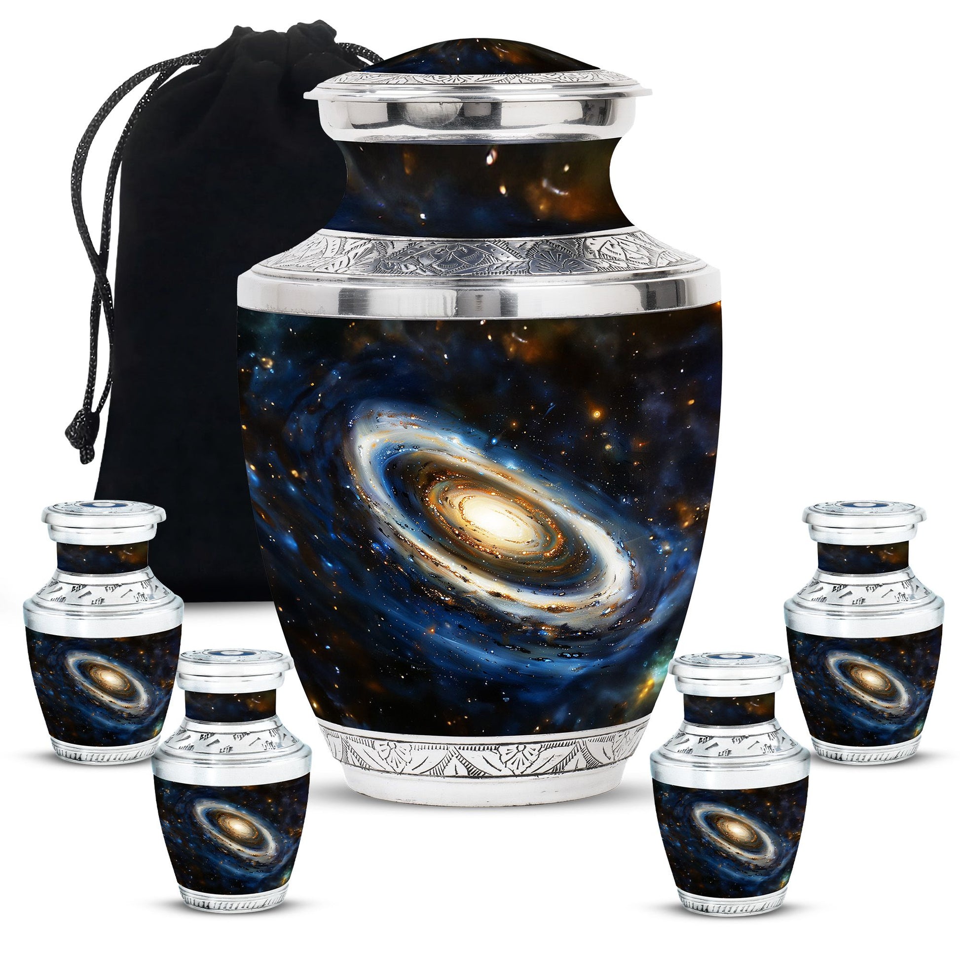 Galaxy Medium Urn For Ashes Teardrop, Heart Cremation Urn