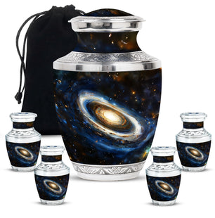 Galaxy Medium Urn For Ashes Teardrop, Heart Cremation Urn