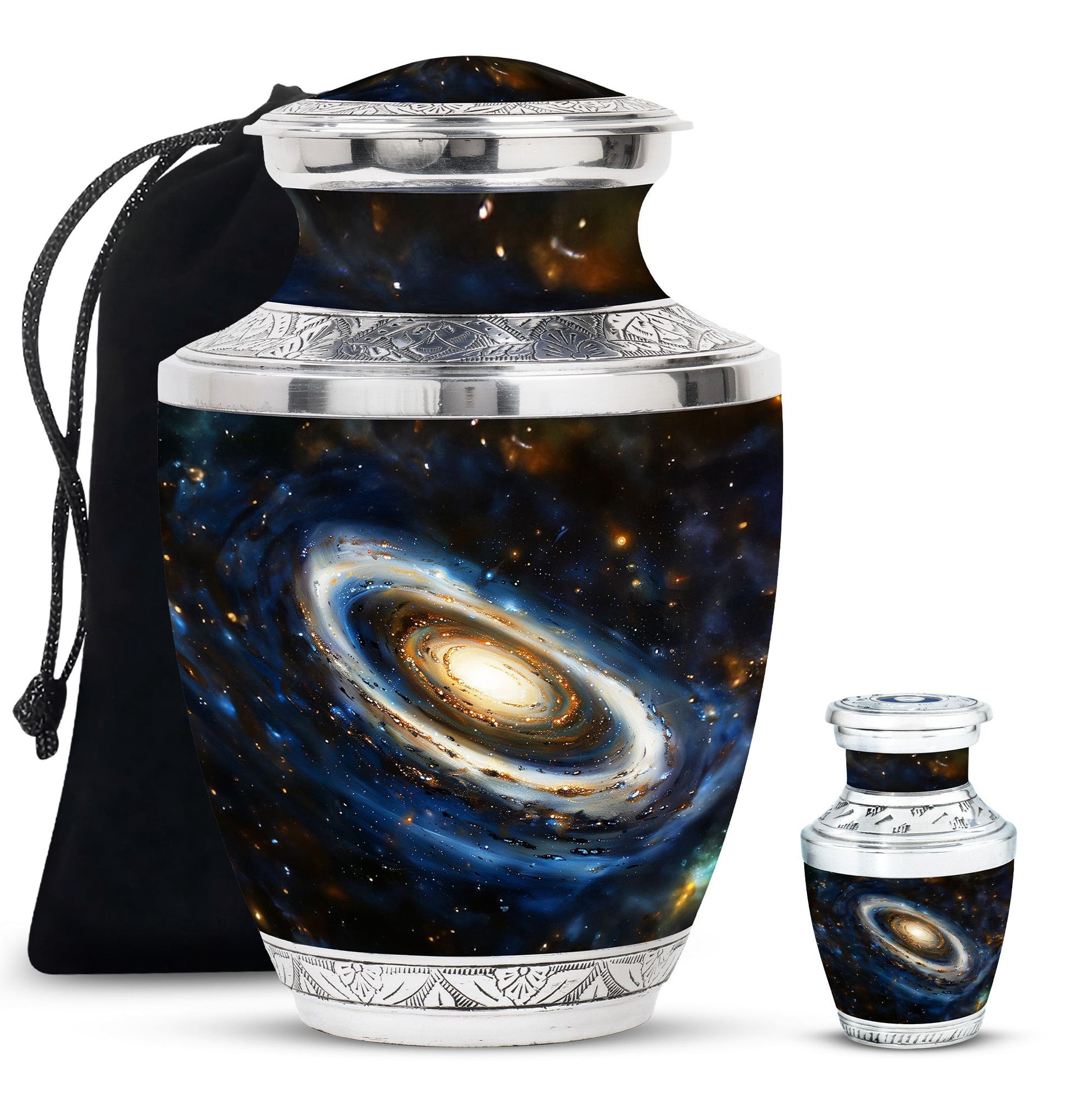 Galaxy Medium Urn For Ashes Teardrop, Heart Cremation Urn
