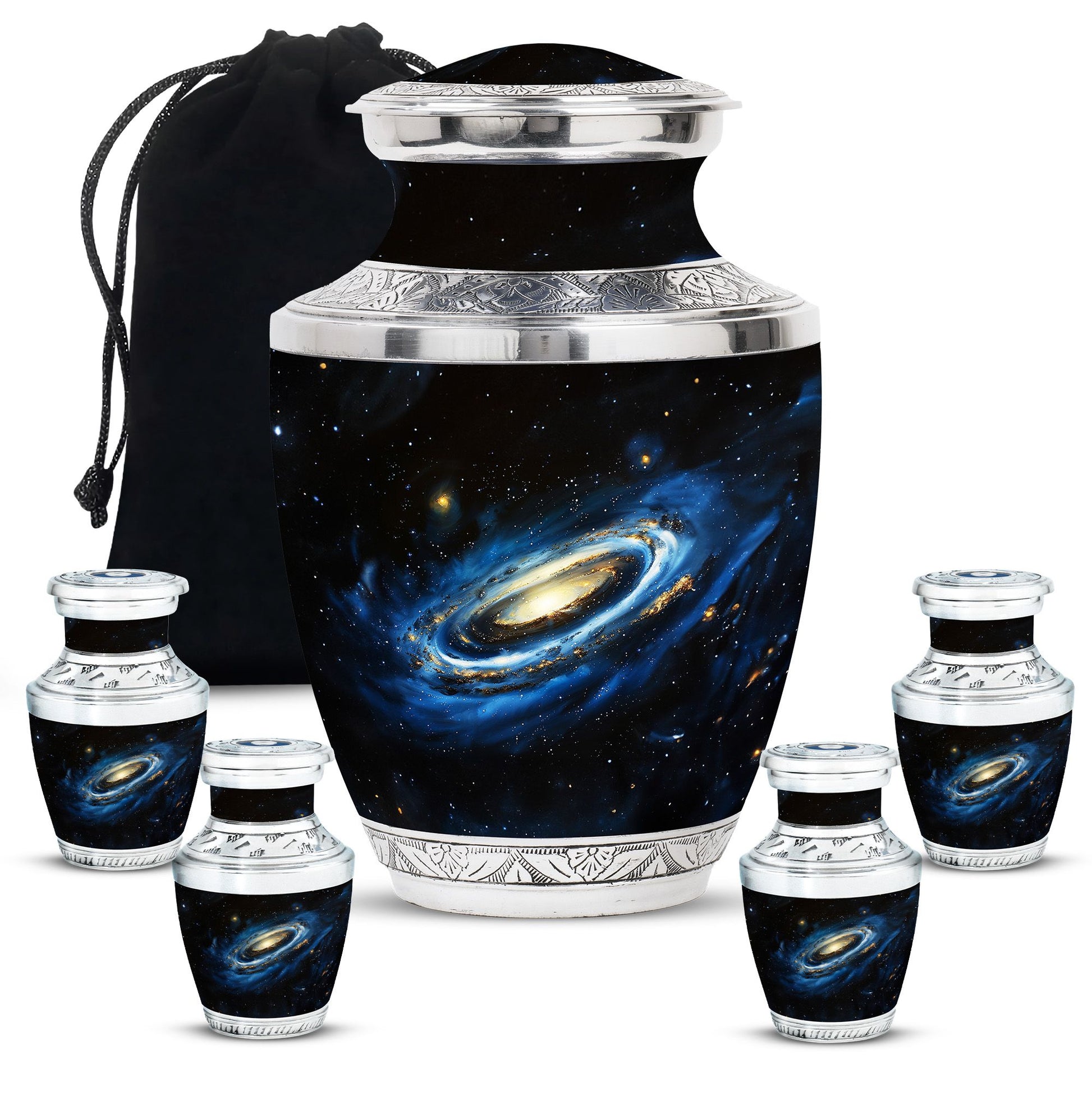 Galaxy Cremation Urns For Ashes For Women Teardrop, Heart Shape Urn