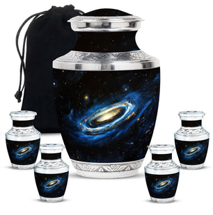 Galaxy Cremation Urns For Ashes For Women Teardrop, Heart Shape Urn