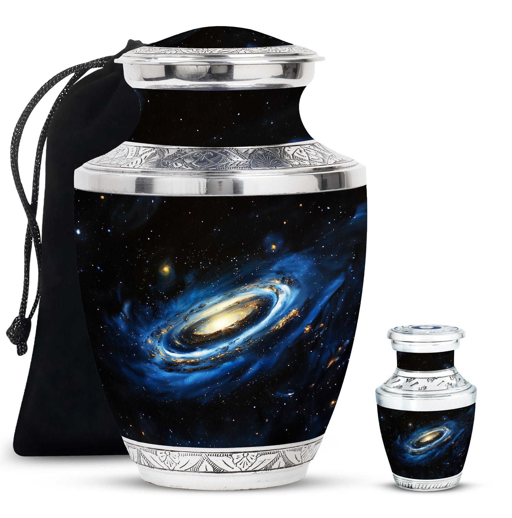 Galaxy Cremation Urns For Ashes For Women Teardrop, Heart Shape Urn