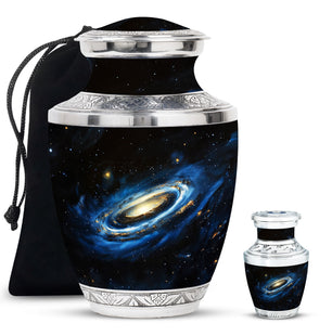 Galaxy Cremation Urns For Ashes For Women Teardrop, Heart Shape Urn