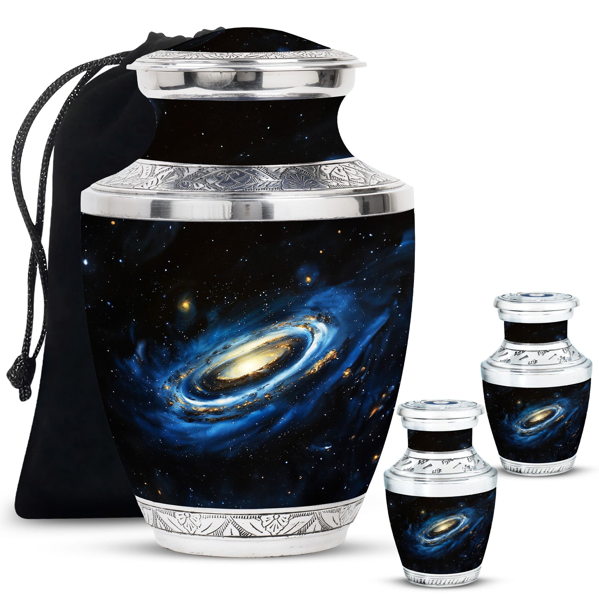 Galaxy Cremation Urns For Ashes For Women Teardrop, Heart Shape Urn