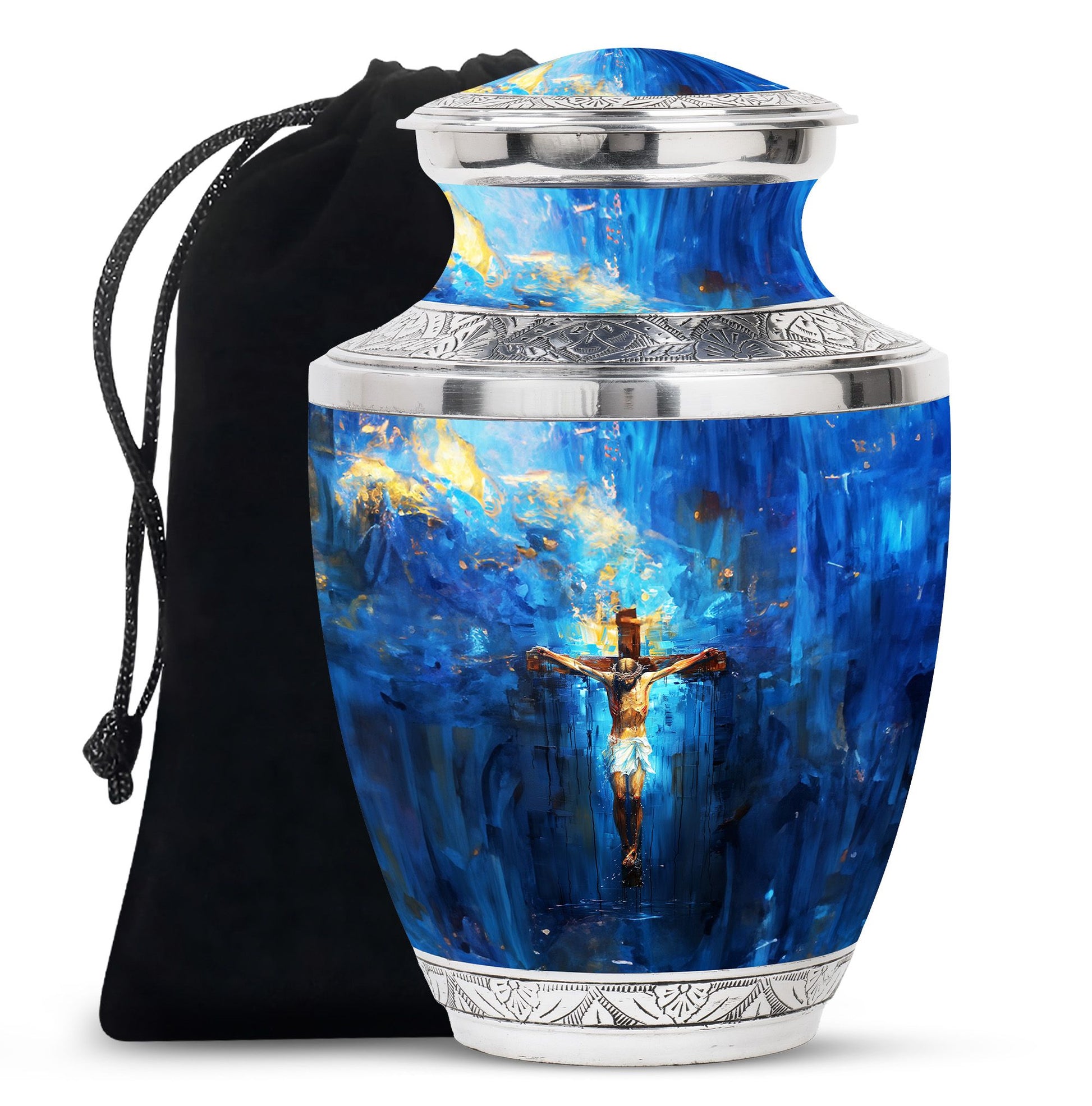 Jesus Theme Large Urn 10 Inch
