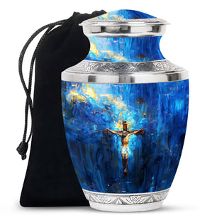 Jesus Theme Large Urn 10 Inch