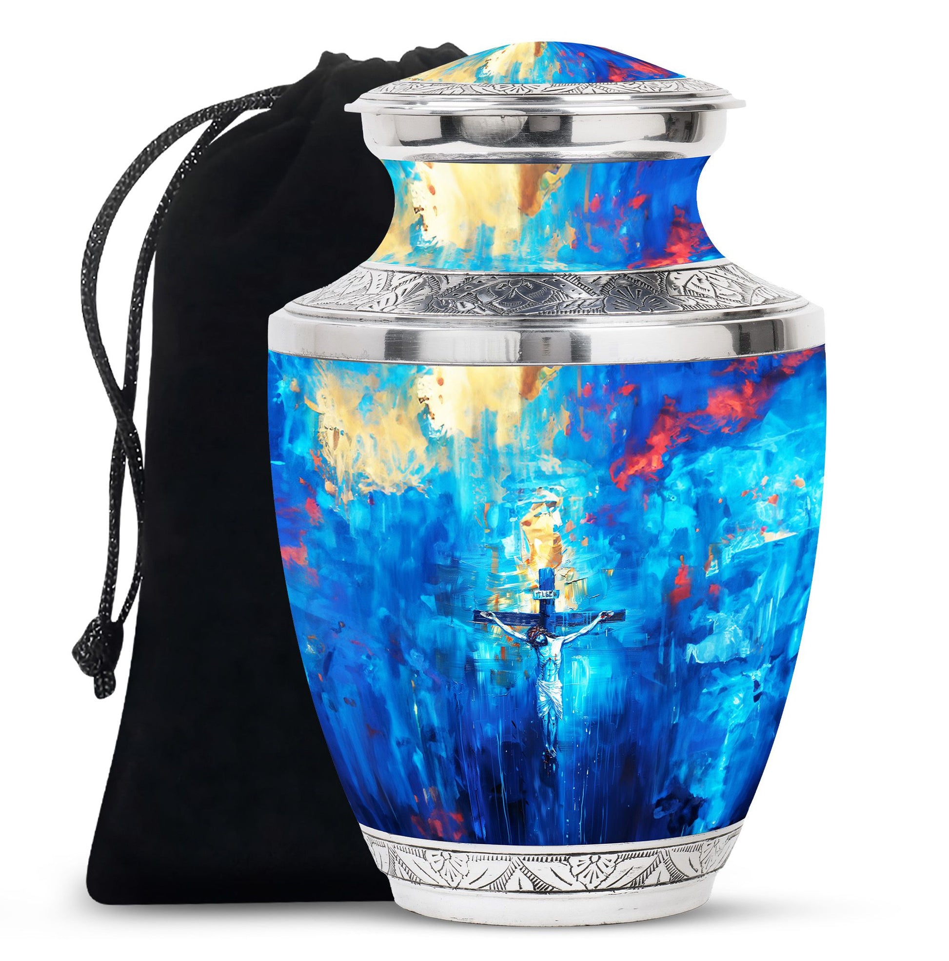 Jesus Theme Large Urn 10 Inch