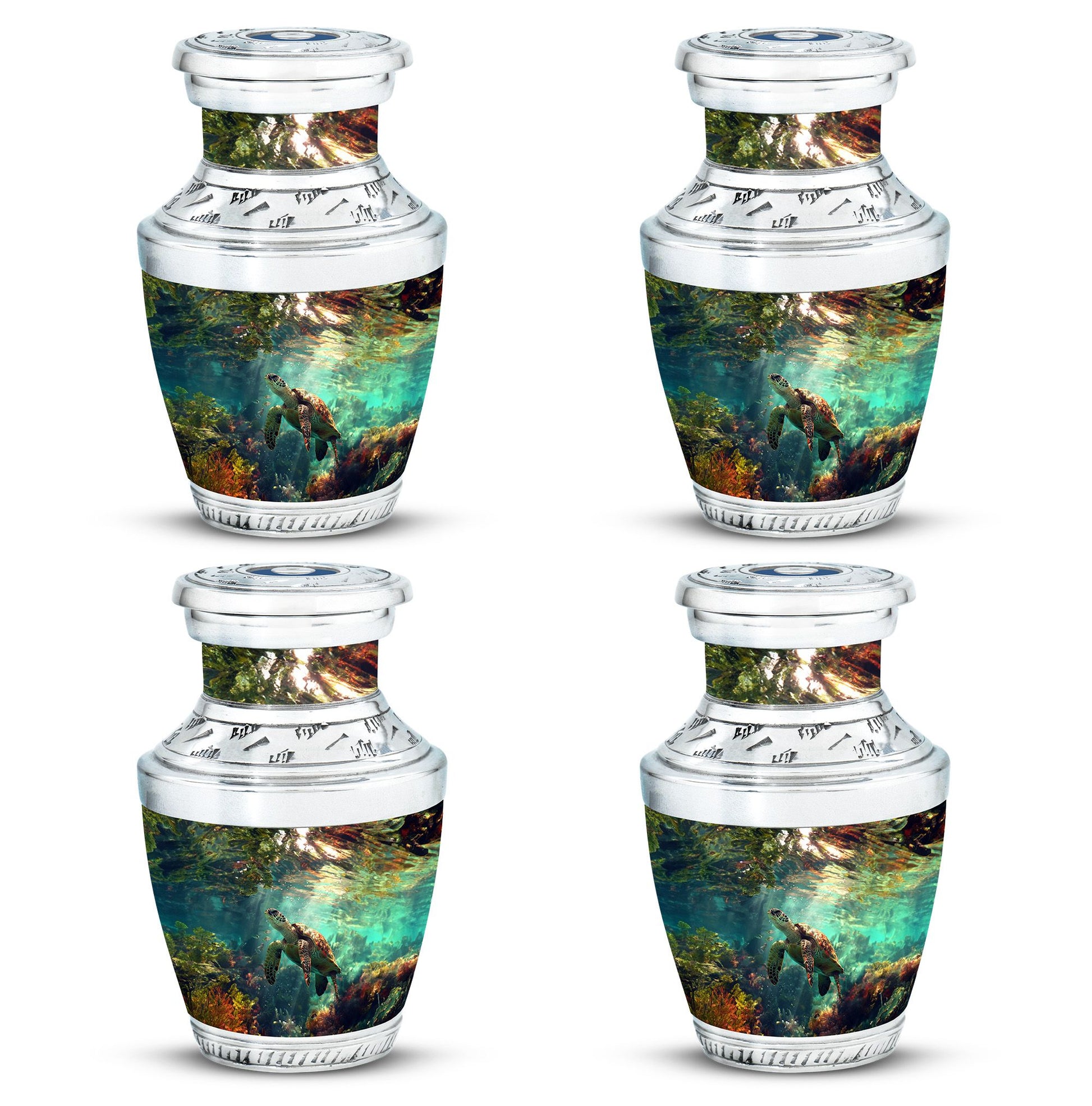 Tortoise Theme 3 Inch Keepsake Pack of 4