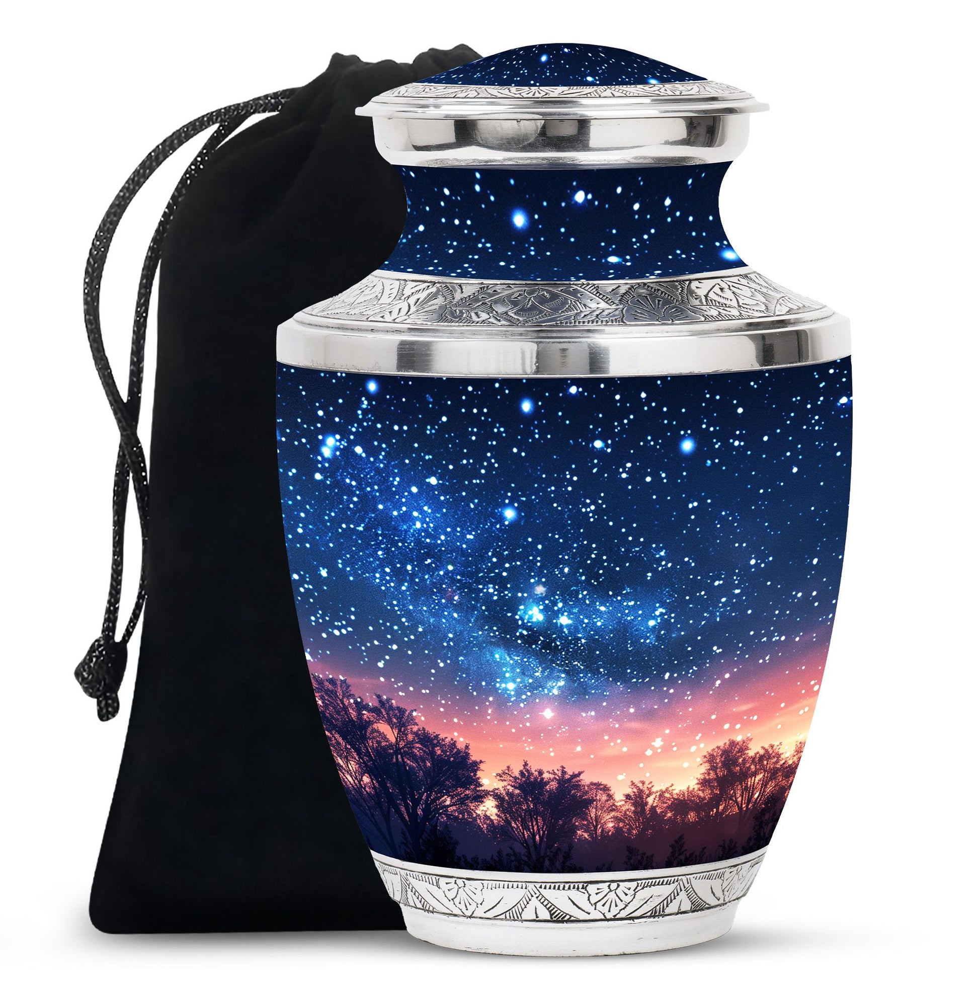 Majestic Sky Theme Large Urn 10 Inch