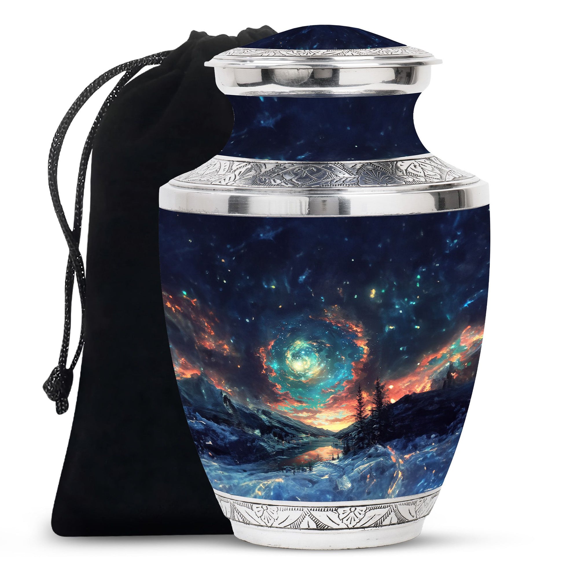 Majestic Sky Theme Large Urn 10 Inch