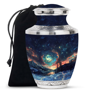 Majestic Sky Theme Large Urn 10 Inch