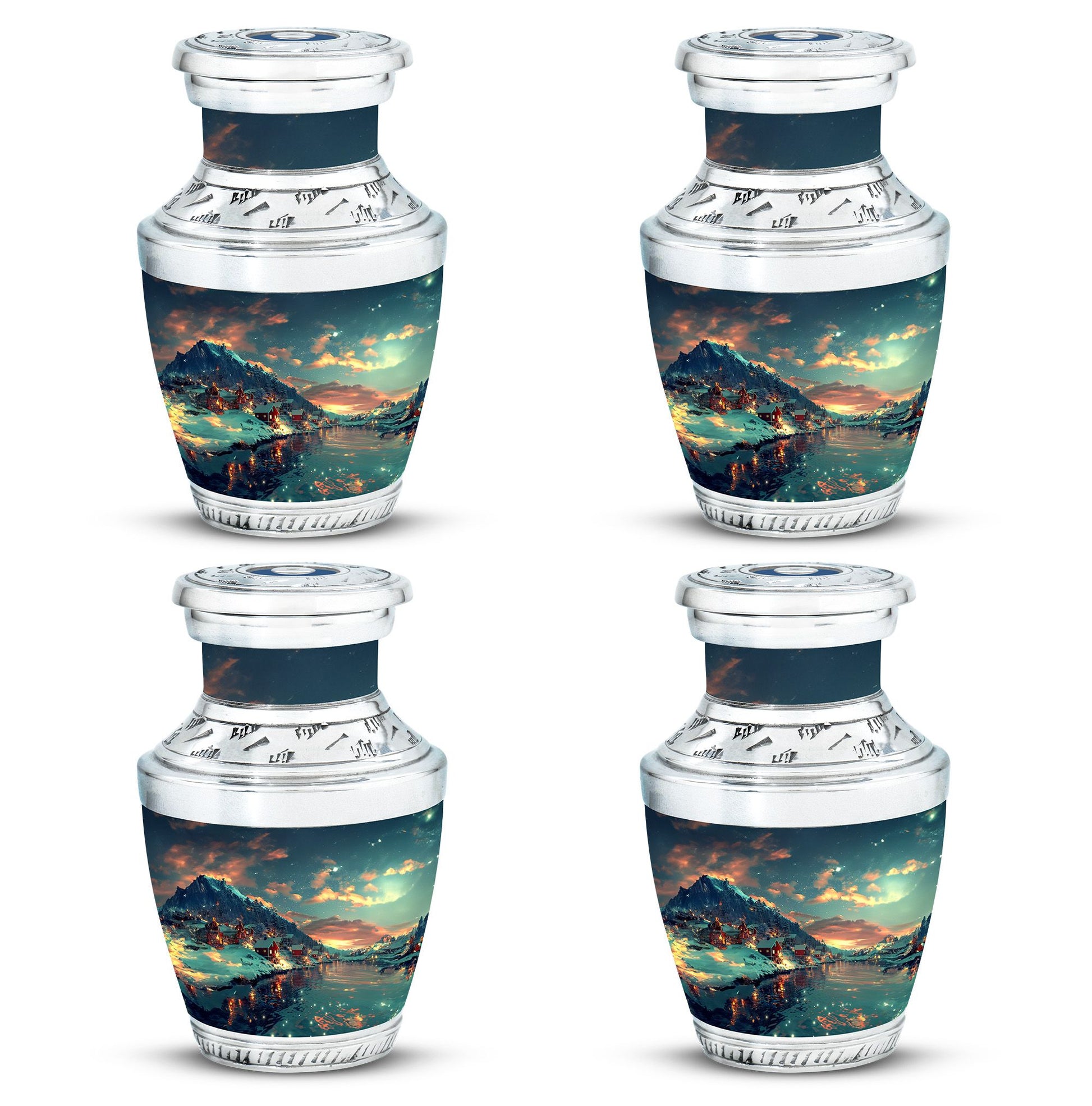 Majestic Sky Theme 3 Inch Keepsake Pack of 4