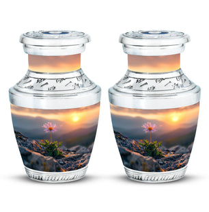 Flower Theme 3 Inch Keepsake Pack of 2