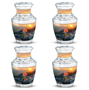 Flower Theme 3 Inch Keepsake Pack of 4