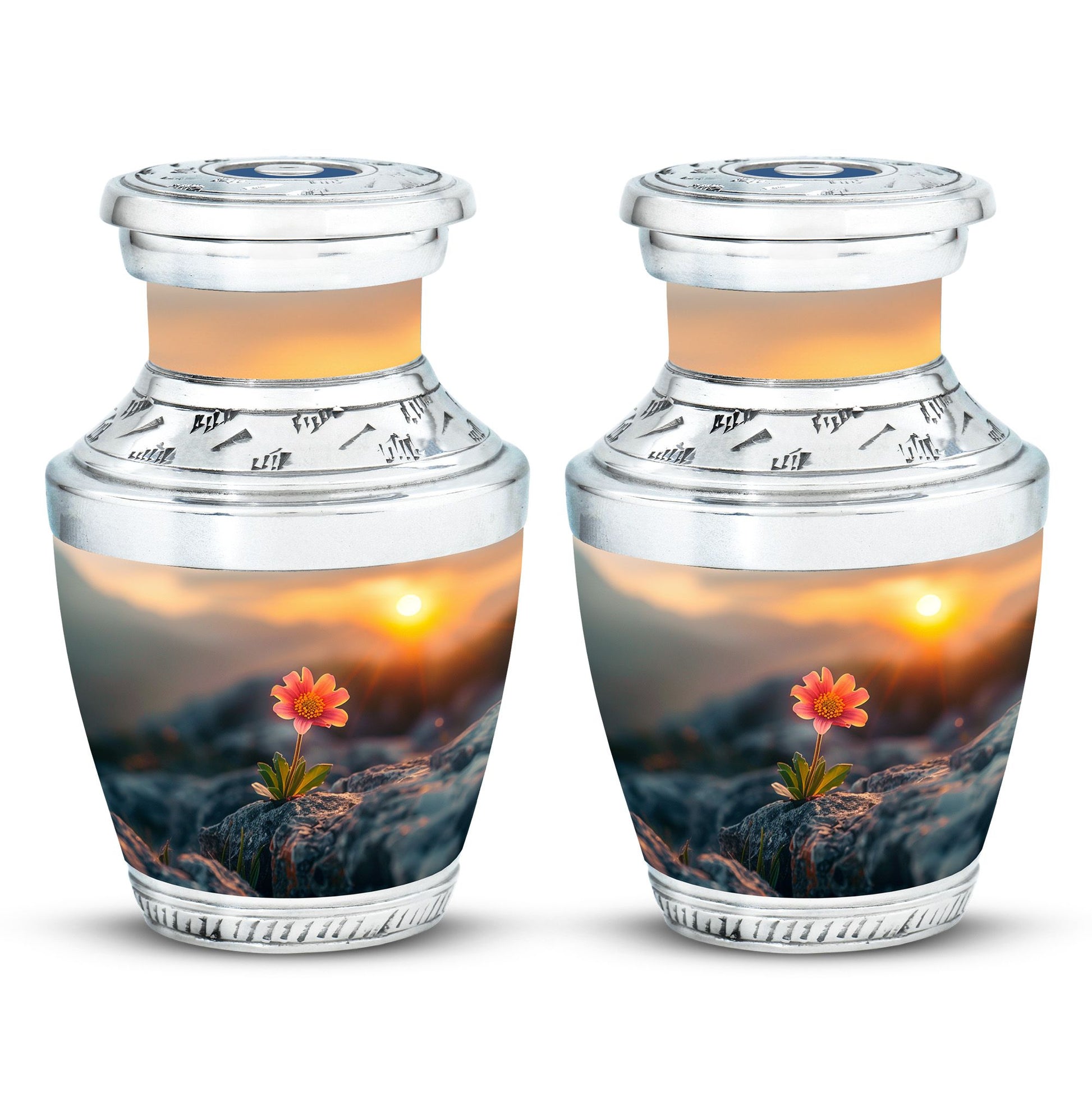 Flower Theme 3 Inch Keepsake Pack of 2