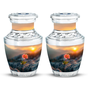 Flower Theme 3 Inch Keepsake Pack of 2