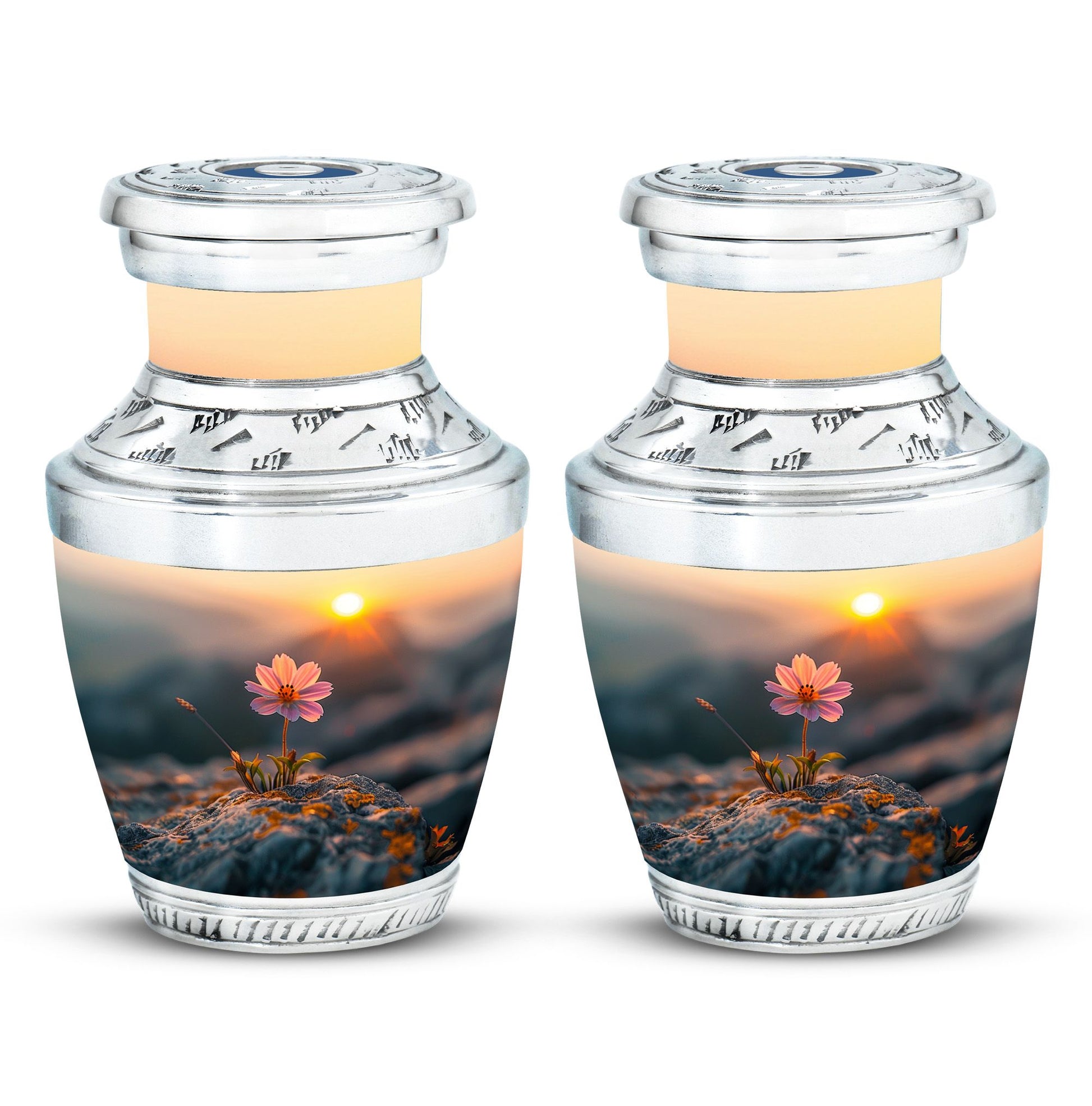 Flower Theme 3 Inch Keepsake Pack of 2