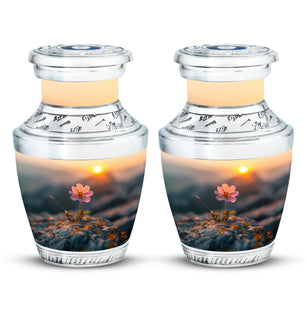 Flower Theme 3 Inch Keepsake Pack of 2