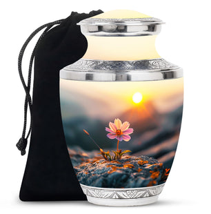Flower Theme Large Urn 10 Inch