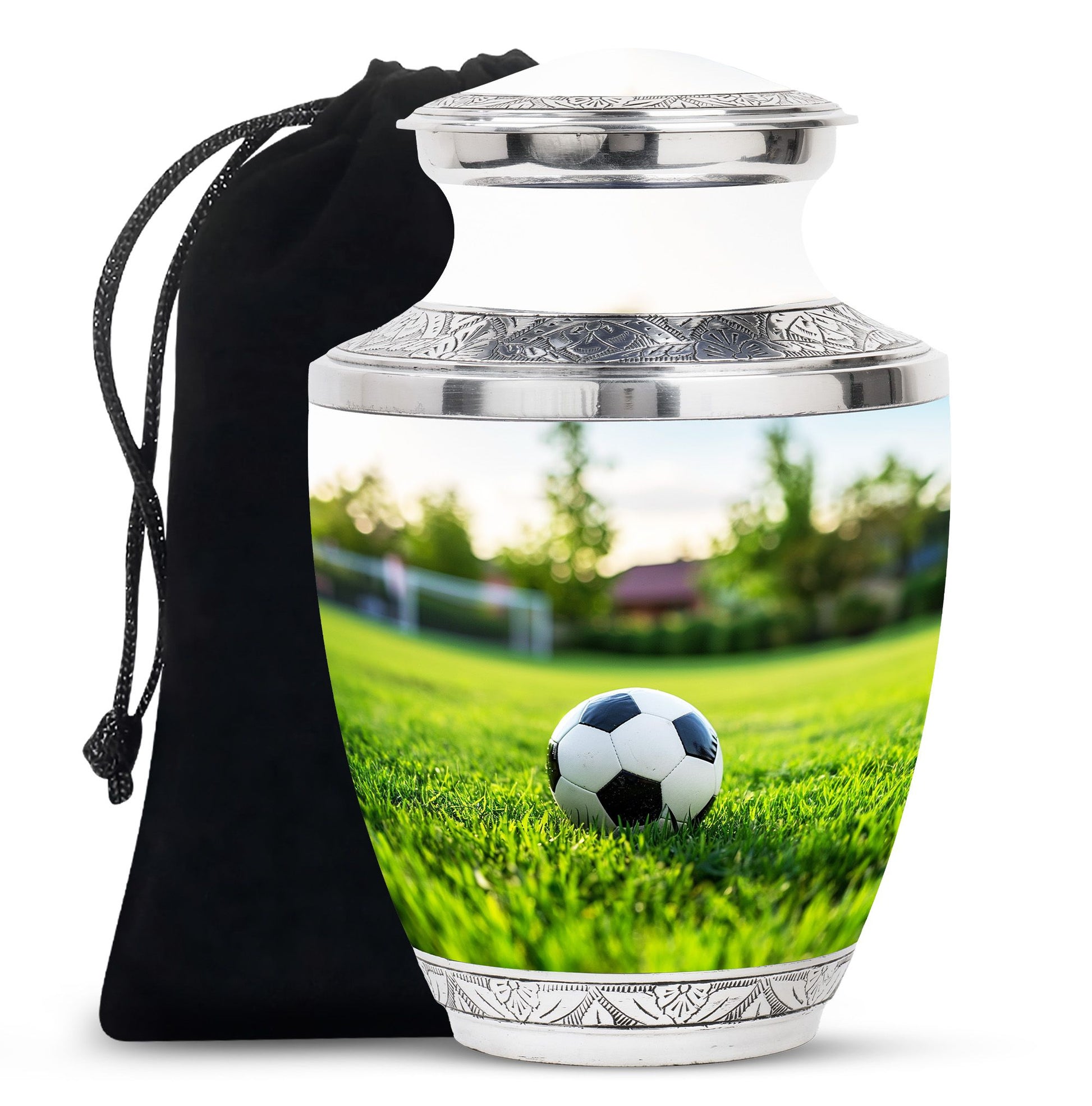 Foothball Theme Large Urn 10 Inch