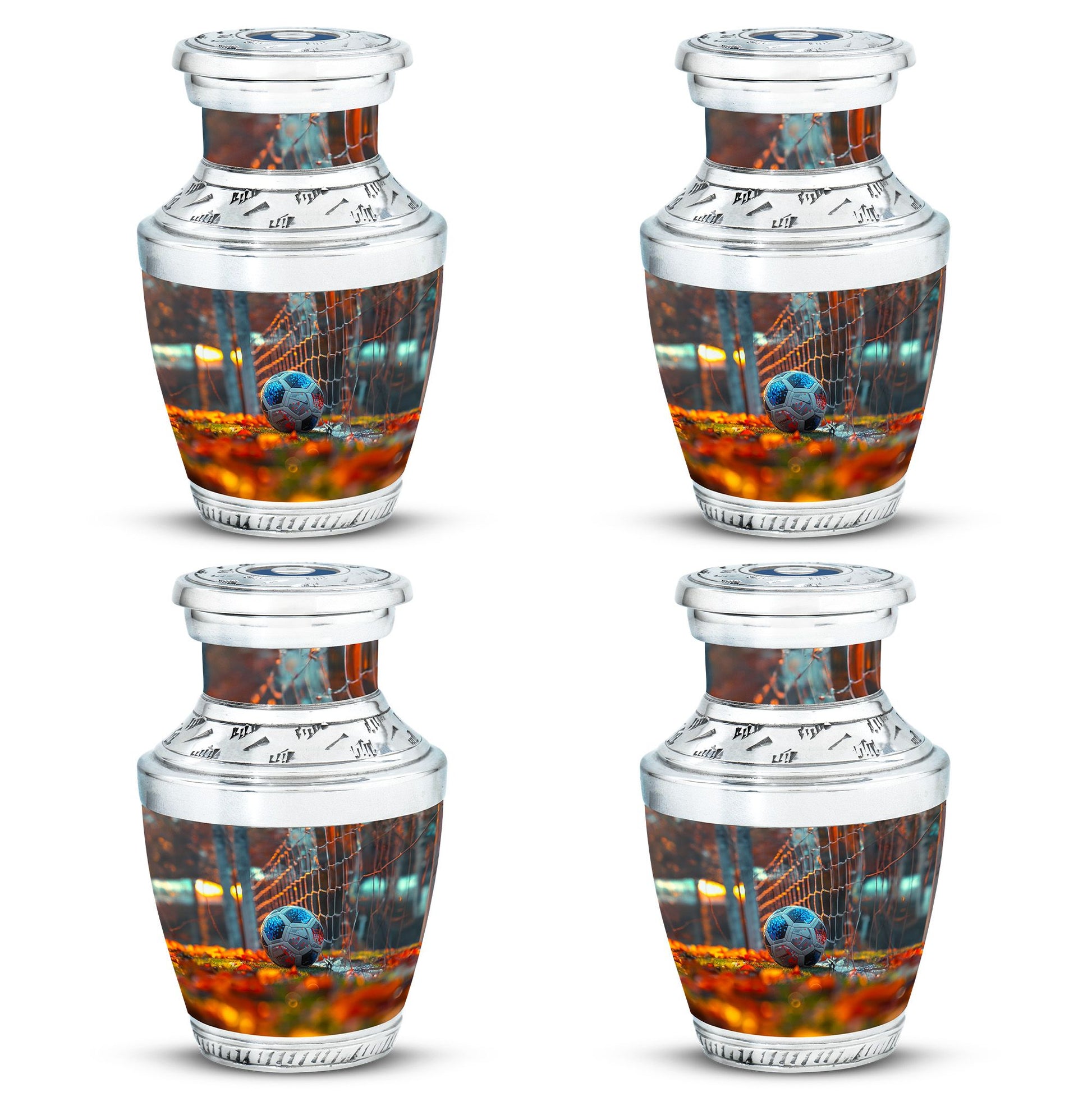 Foothball Theme 3 Inch Keepsake Pack of 4