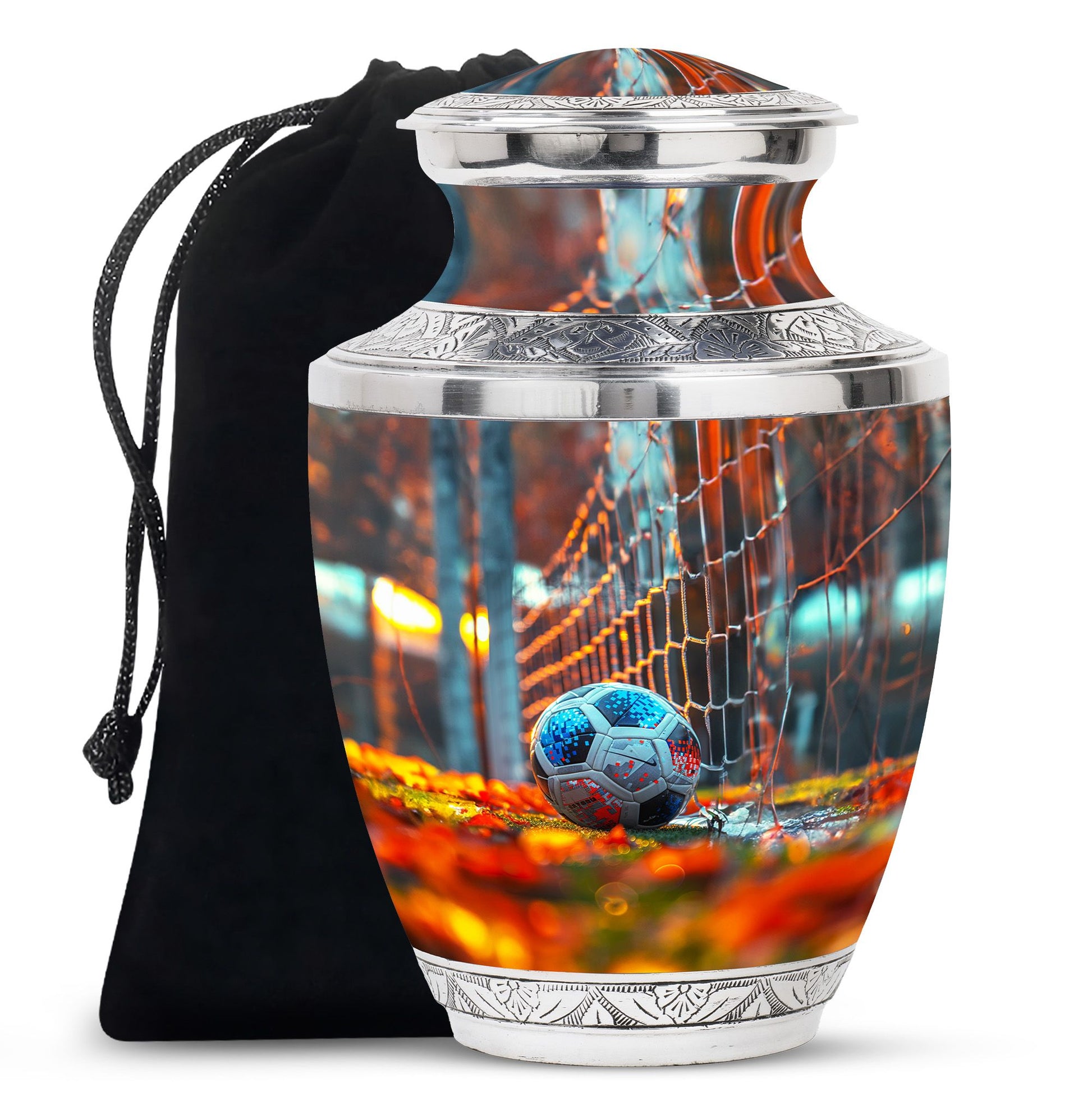 Foothball Theme Large Urn 10 Inch
