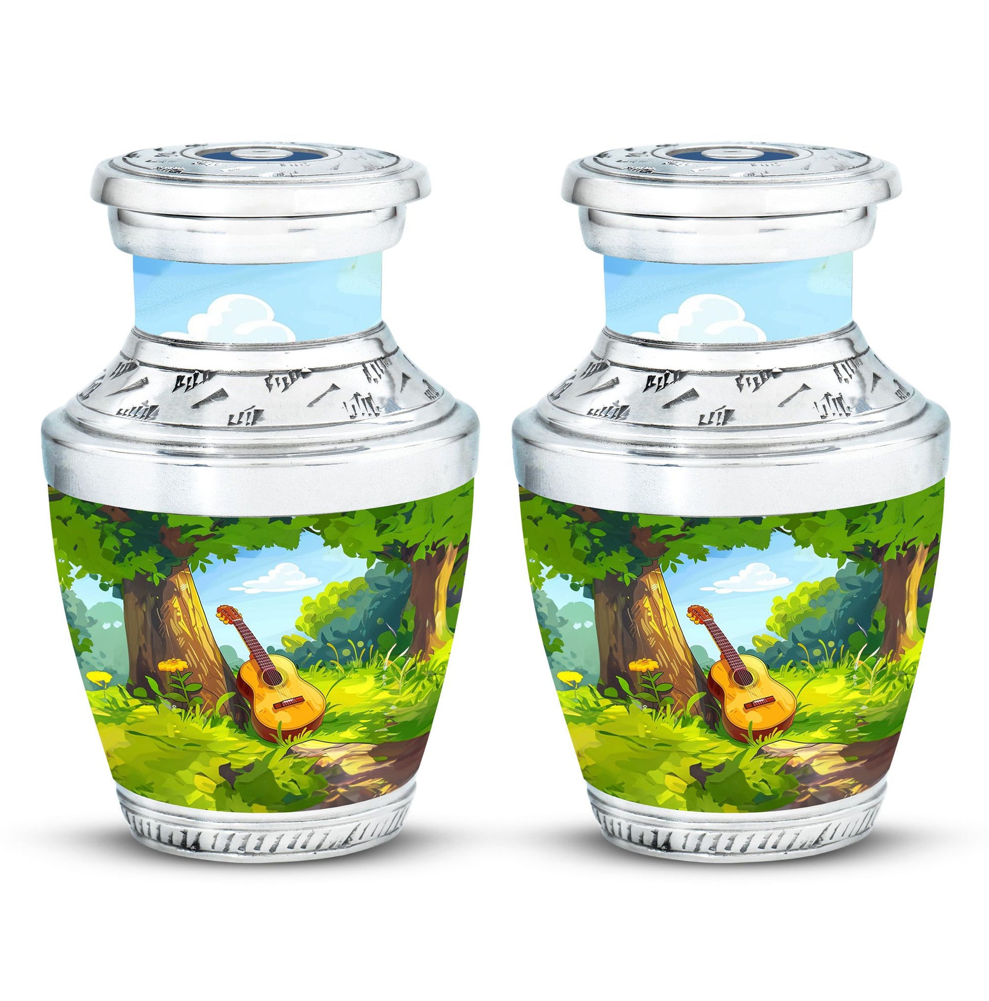 Guitar Theme 3 Inch Keepsake Pack of 2