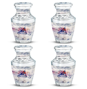 Ice Hockey Theme 3 Inch Keepsake Pack of 4