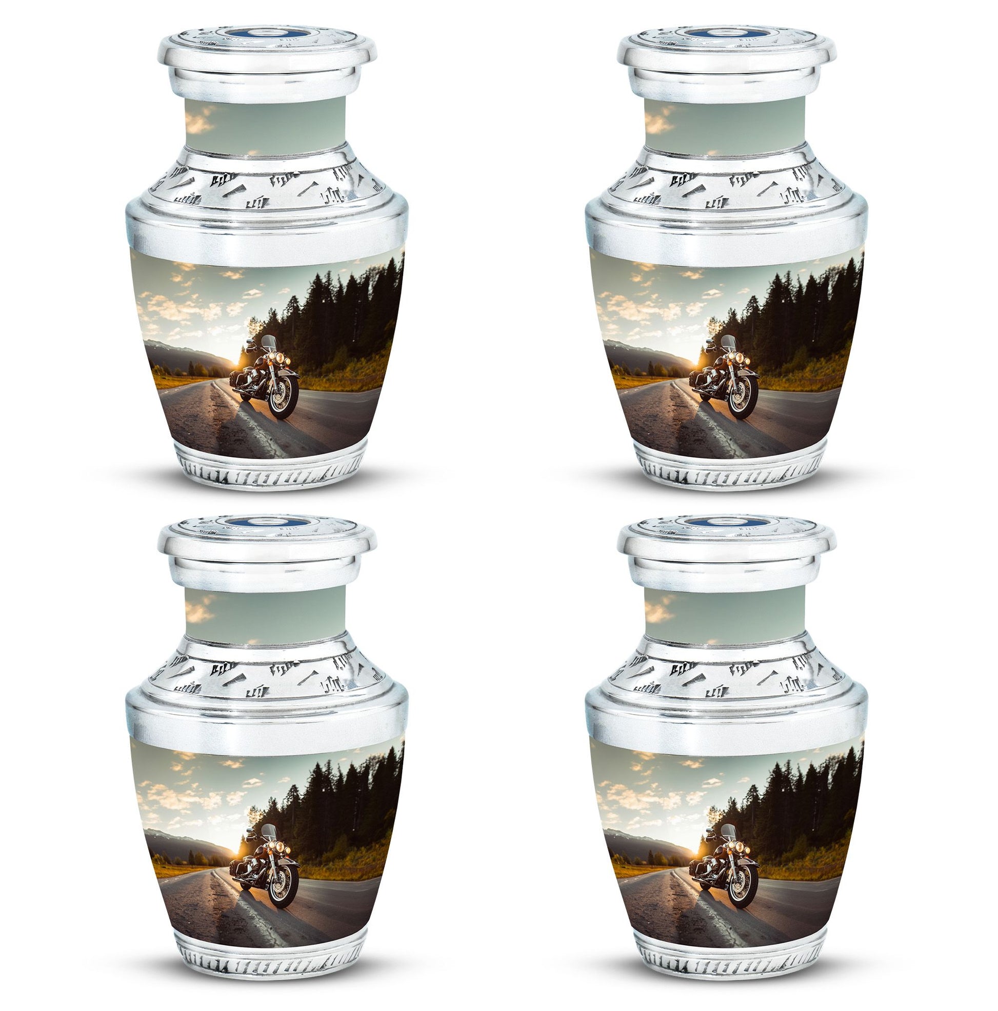 Bike Theme 3 Inch Keepsake Pack of 4