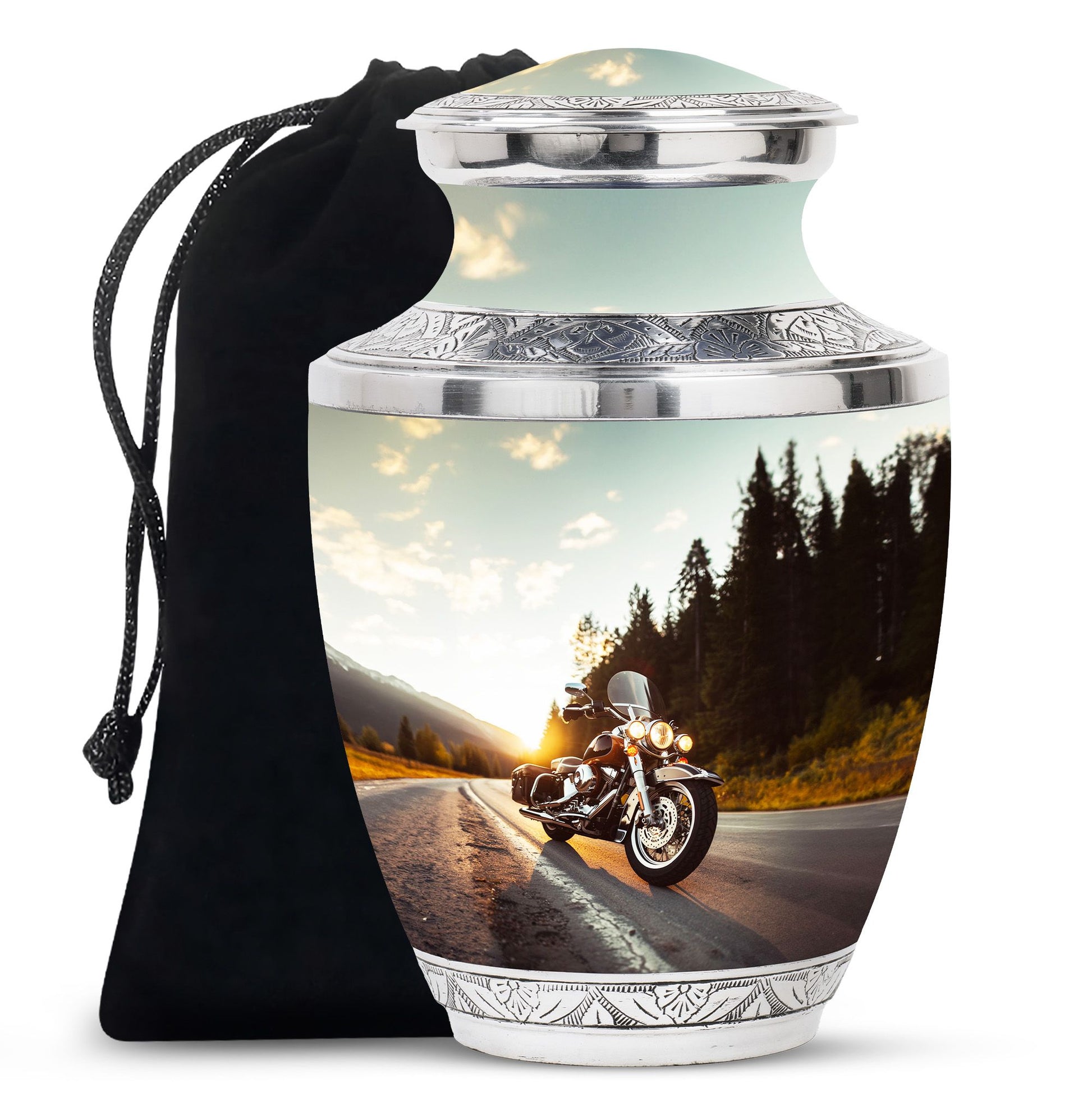 Bike Theme Large Urn 10 Inch