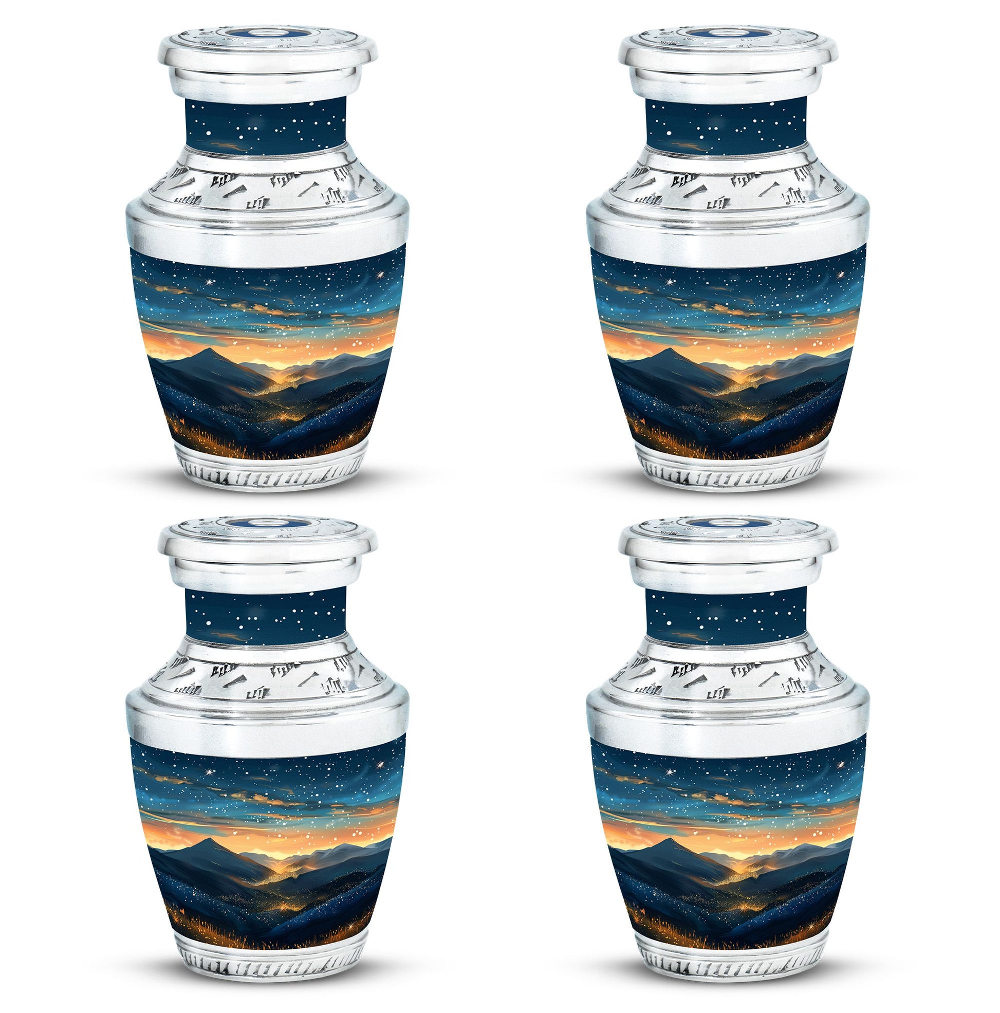 Majestic Sky Theme 3 Inch Keepsake Pack of 4