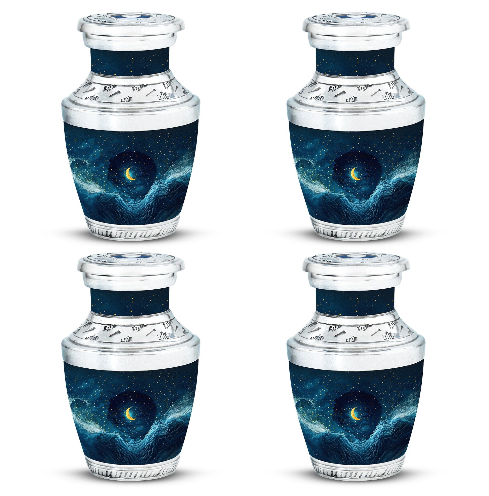 Majestic Moon Theme 3 Inch Keepsake Pack of 4