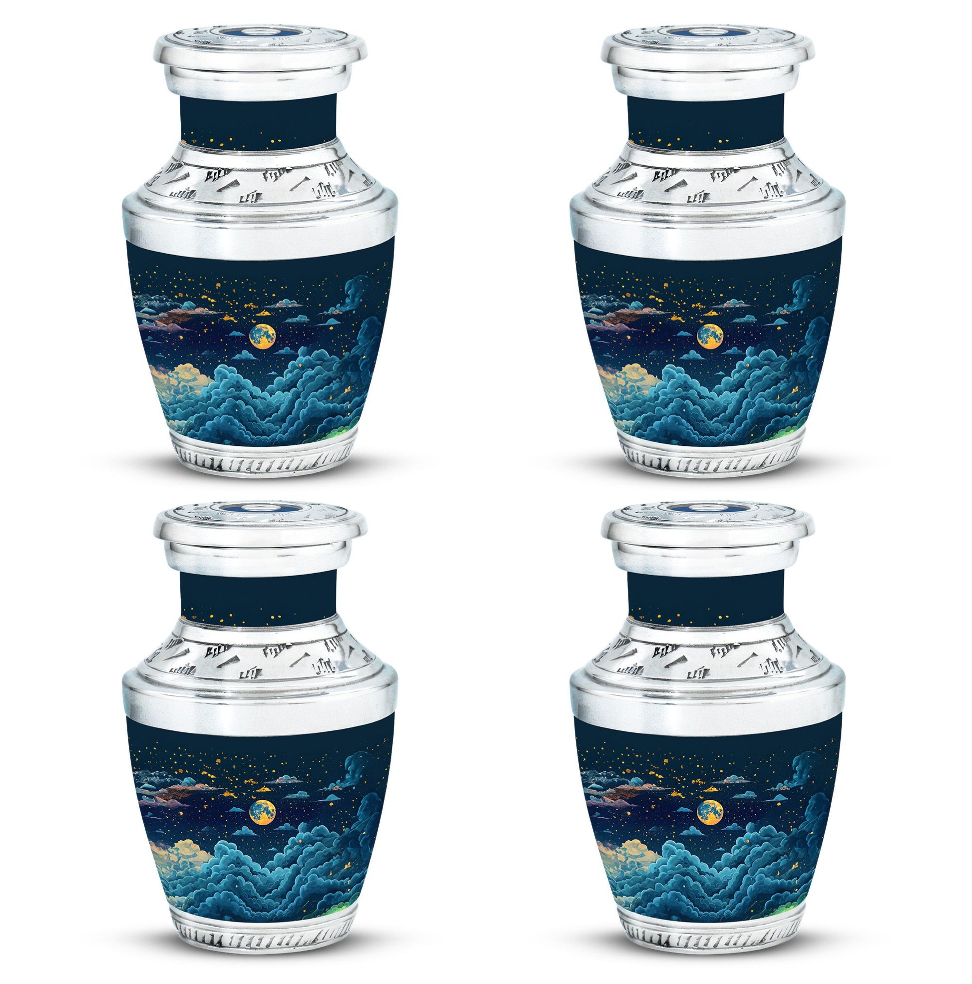 Majestic Moon Theme 3 Inch Keepsake Pack of 4