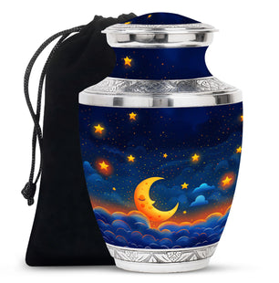 Night Sky Theme Large Urn 10 Inch