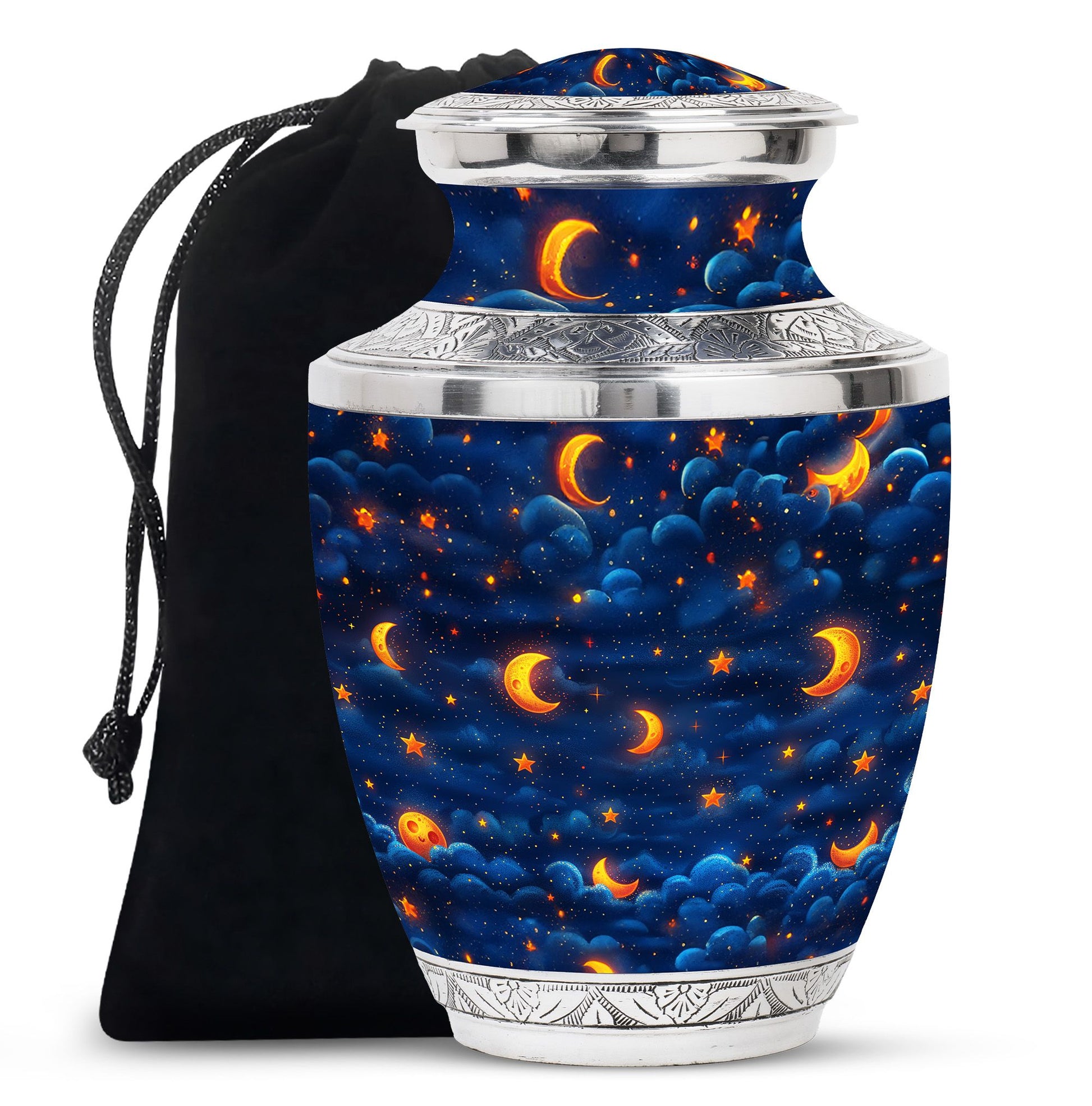 Night Sky Theme Large Urn 10 Inch