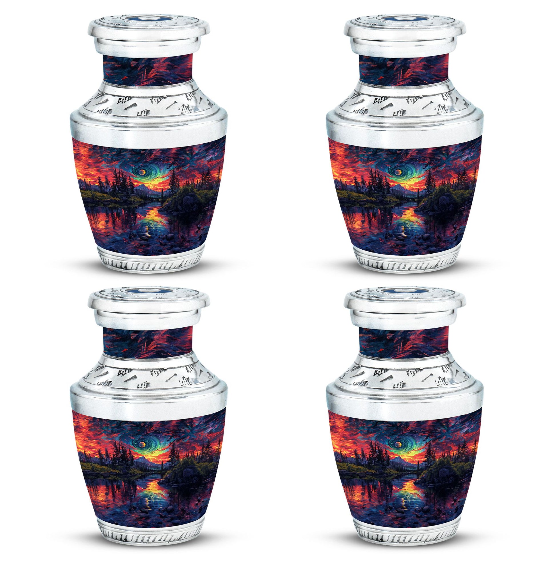 Majestic Sky Theme 3 Inch Keepsake Pack of 4