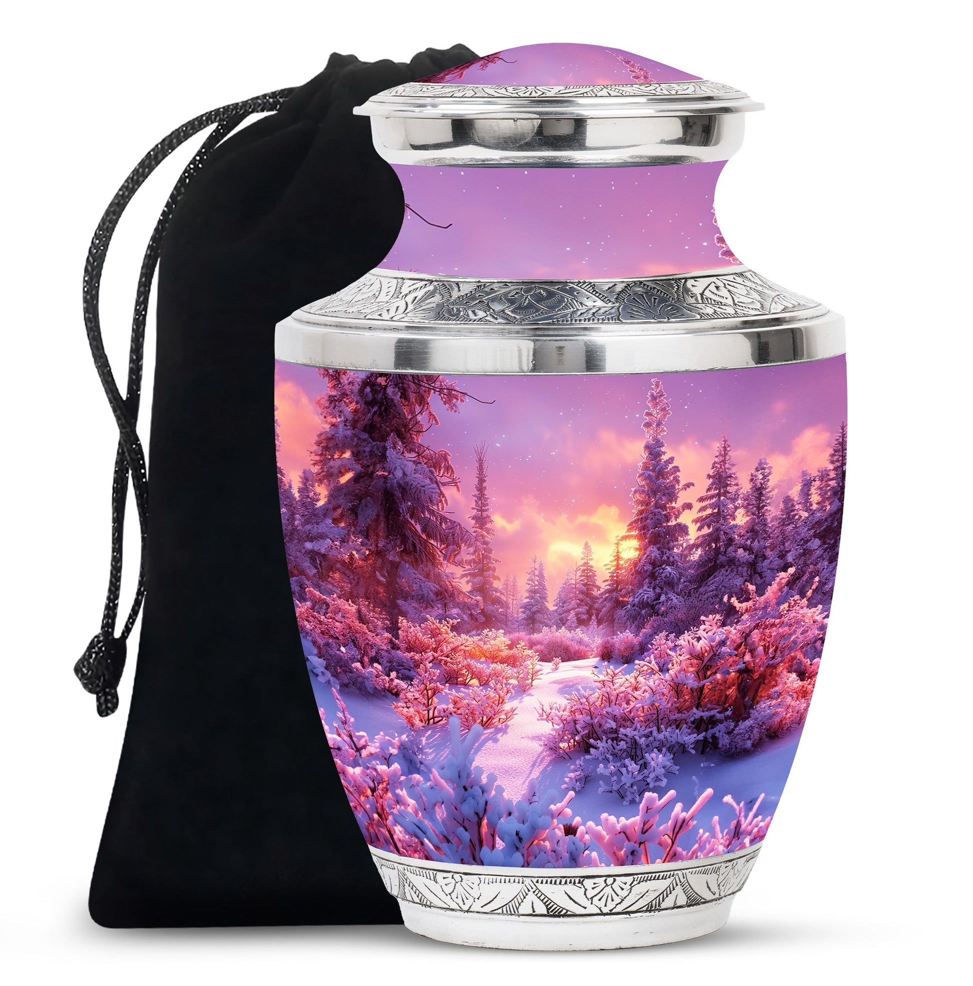 Majestic Sky Theme Large Urn 10 Inch