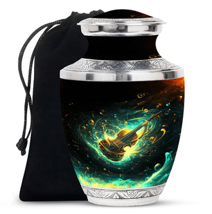 Guitar Theme Large Urn 10 Inch