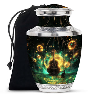 Guitar Theme Large Urn 10 Inch
