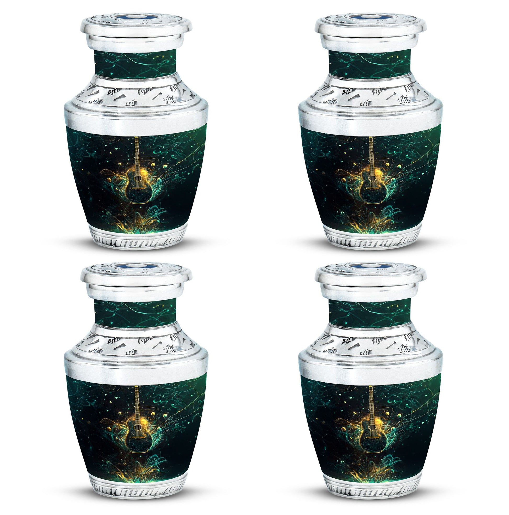 Guitar Theme 3 Inch Keepsake Pack of 4