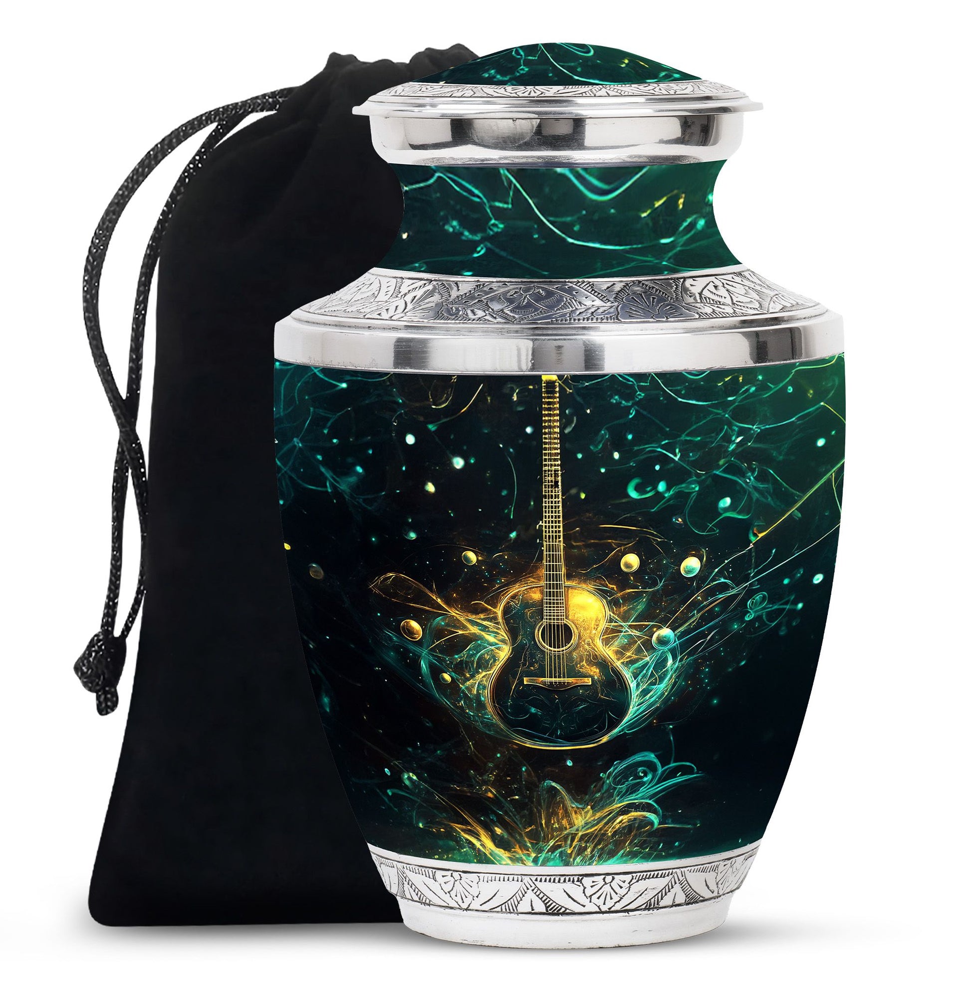 Guitar Theme Large Urn 10 Inch