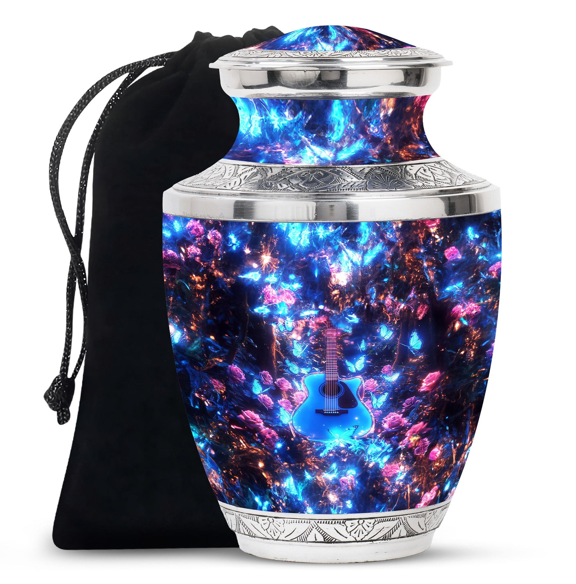 Guitar Theme Large Urn 10 Inch
