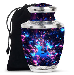 Guitar Theme Large Urn 10 Inch