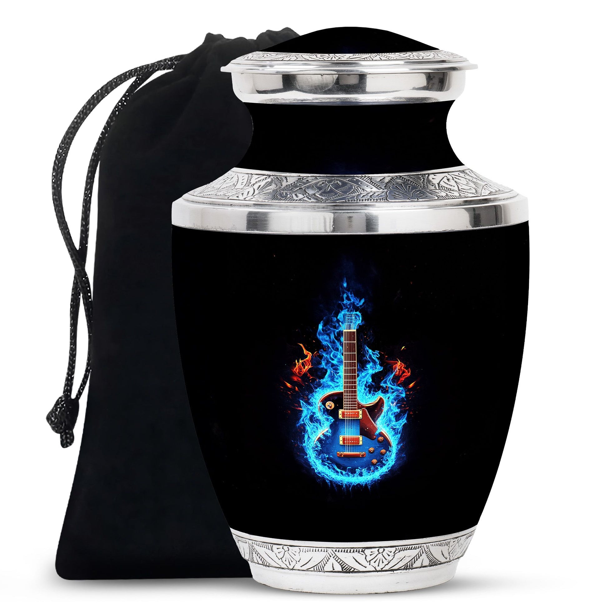 Guitar Theme Large Urn 10 Inch