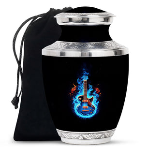 Guitar Theme Large Urn 10 Inch